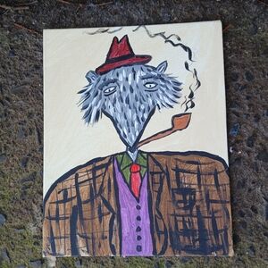 Possum In Fancy Clothes Painting